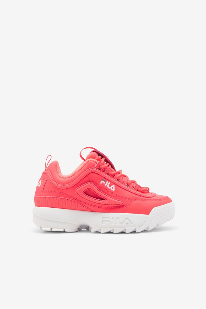 Fila Disruptor 2 Logo Reveal Pink Sneakers Kids - NZ 30458-BUXJ